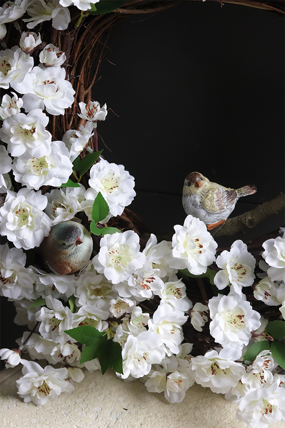 Ptaszek na Jabłoni 3, wiosenny wianek dekoracyjny