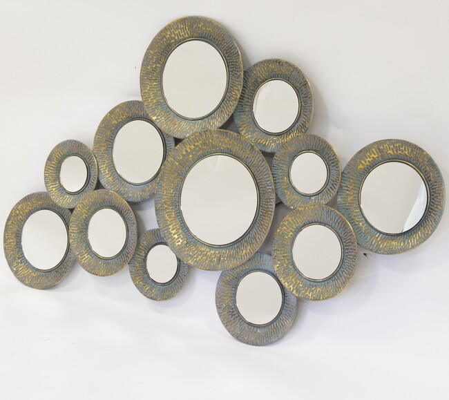 Circle Limango B, stylowe lustro w złotej ramie, wym.81.5x128x5cm