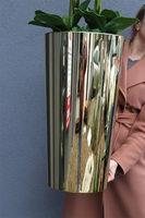 Golderia Side 2, elegancki storczyk podłogowy w złotej donicy, wys.130cm 