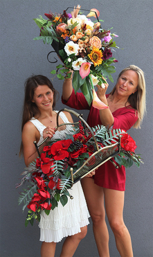 komplet dekoracji nagrobnych w koszach Wspomnienie, kpl.2szt 