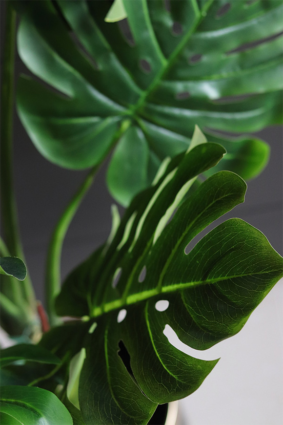 Monstera Neliuta Gold, sztuczna roślina w donicy