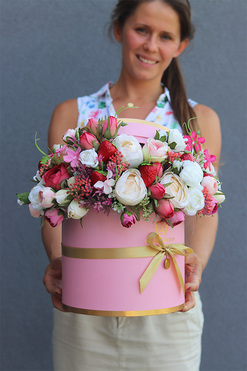 Candy, flowerbox z pokrywką, wys.37cm 