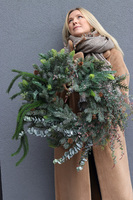 Zielona Zima, zimowy wianek iglasty