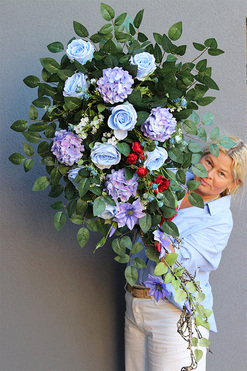 Ollenia dekoracja / wiązanka nagrobna, dł. 110cm 