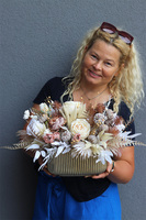 Laguel November, jesienna kompozycja w naczyniu glamour