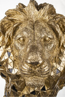 Lew, złota figurka dekoracyjna popiersie