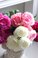 Love Me, bukiet peonii do wazonu, kremowe