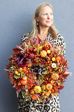 Bravissimo 3, jesienny wianek z pięknymi dodatkami, śr.54cm