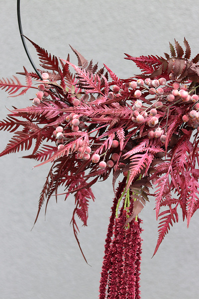 Subtelle Bordo, wianek jesienny na obręczy, śr.50cm