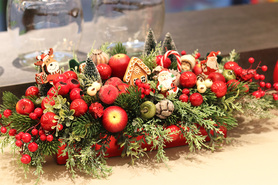 Moko Xmas Classic, świąteczny stroik na stół, wym.50cm długości