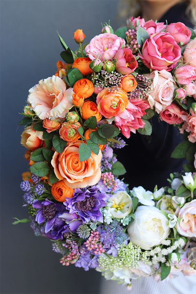 Bella Słodko-Słona, barwny wianek kwiatowy