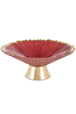 Madras, szklana patera dekoracyjna, wym. 10.5x25x25cm