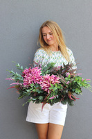 Chryzantemo, wieniec nagrobny, śr.68cm