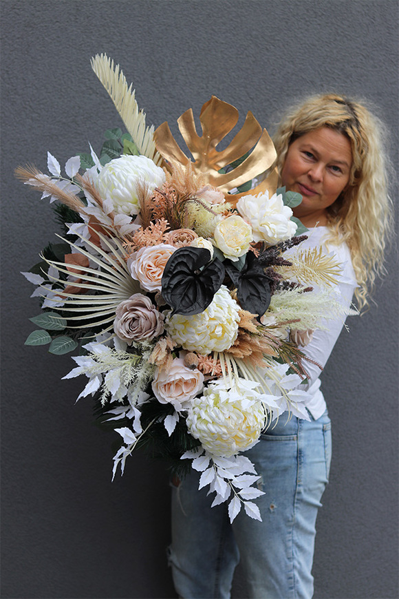 Premium Delight, komplet dekoracji nagrobnych, wiązanka + bukiet