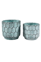 Antique blue Osłonka 5A, wym.18x18x16.5cm