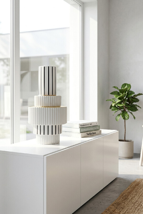 Noir Glamour, ceramiczny nowoczesny wazon