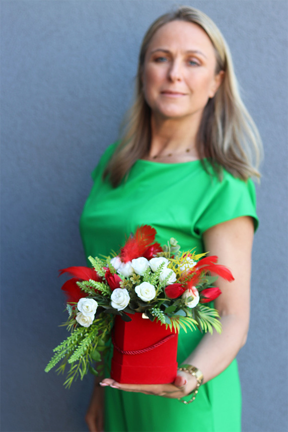 flowerbox walentynkowy, Serce Velurra