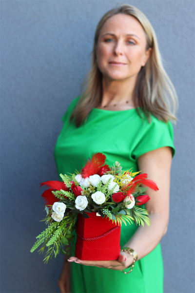 flowerbox walentynkowy, Serce Velurra