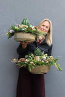 Karczoch Deluxe, świąteczny stroik na stół	