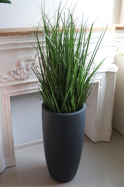 Concrete Antracyt Grande 2, sztuczna trawa w betonowej donicy, wys.130cm 