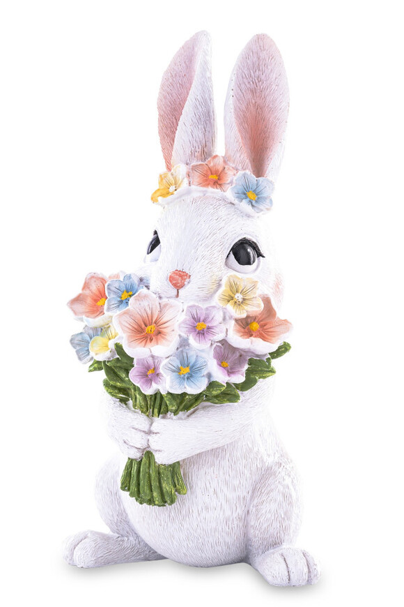 Sweetie Bunny, wielkanocna figurka zajączek z bukietem