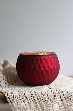 Bosco lampion czerwony C, wym.14x14x10cm