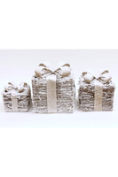 Rattan Gift Gold, świąteczne prezenty/dekoracja LED