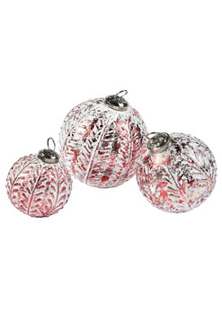 Bosco Red 2A, świąteczna bombka czerwona, śr.12cm, kpl.6szt