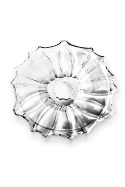Chamomile Crystal, szklany talerz do serwowania, śr.33cm