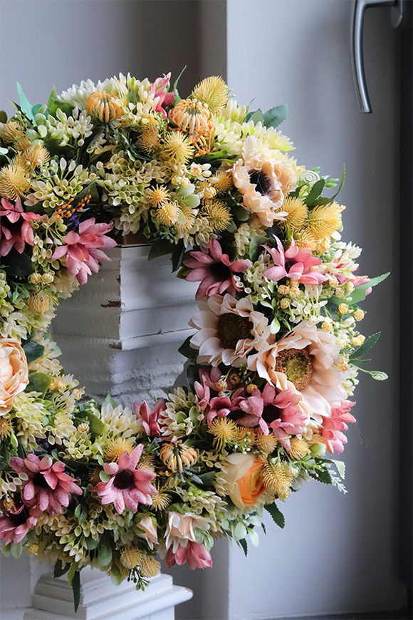 Słońce, żółty wianek dekoracyjny