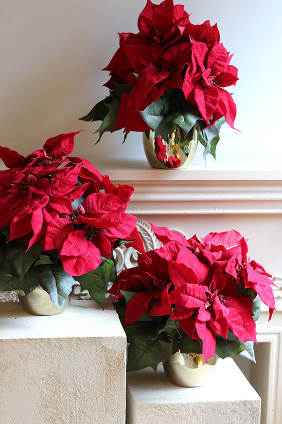 Gwiazda Betlejemska Gold, wysokiej jakości sztuczna roślina