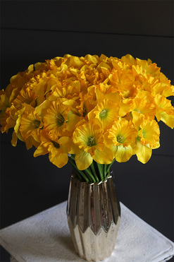 bukiet żonkili, 40 sztuk w wazonie, wys.54cm