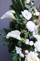 Julena White, girlanda nagrobna / pogrzebowa z kallami, dł.125cm 