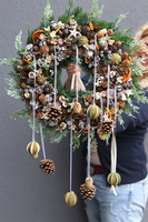 komplet dekoracji - wianek na drzwi & wianek sufitowy podwieszany, Naturanessa 