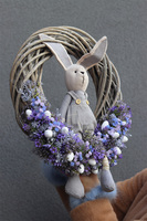 Zajączkowa, wiosenny wianek z zajączkiem