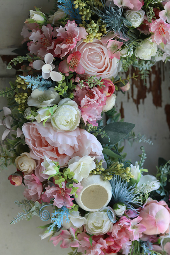 Pastellitano, pastelowy wianek na drzwi, śr.47cm