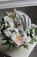 Zajączek Wiosenny 2, wiosenny wianek dekoracyjny