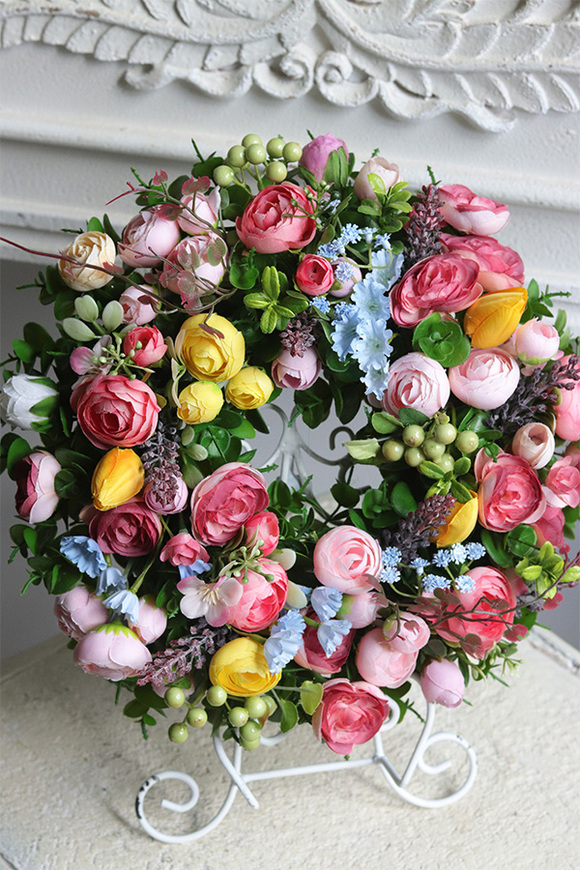 Pastelinata, kolorowy wianek na drzwi