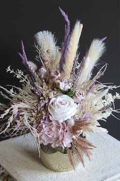 Fioleto Boho House, kompozycja kwiatowa z suszem, wys.44cm