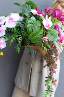 Dekoria Paradise, kompozycja na postument ze storczykiem