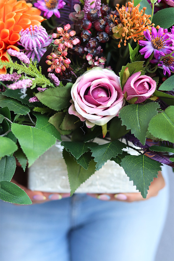 kompozycja w gąbce, bez naczynia, do własnej donicy, Merire, wym.46x65x43cm