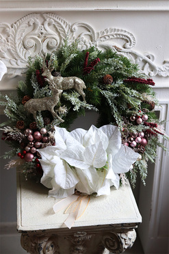 Reny Zimą 2, bożonarodzeniowy wianek, rozp.55cm