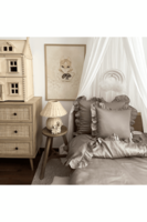 Margaret komplet pościeli bawełnianej z falbaną taupe