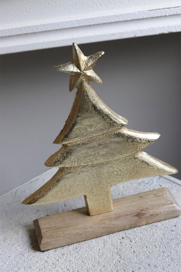 Xmas Gold, figurka świąteczna choinka	