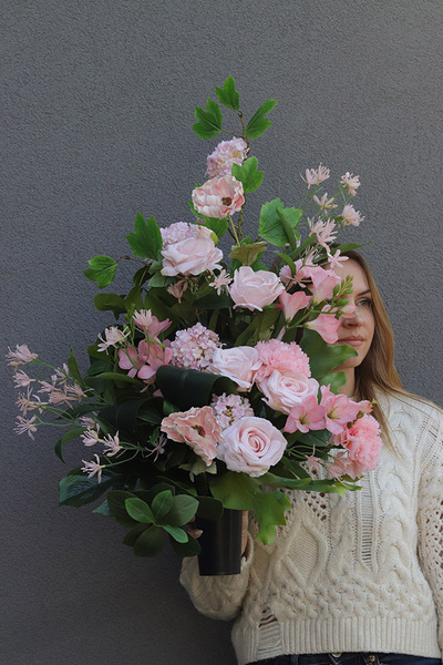 Kalinova Różowa, komplet dekoracji nagrobnych