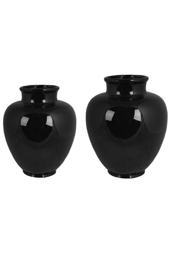 GlamBlack, ceramiczny wazon, A, wym.21x21x26.5cm