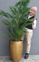 Areca Złota Bajka, wysokiej jakości sztuczna palma w metalowej donicy