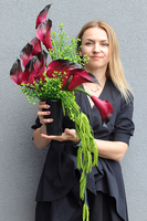 New Design Bordo Ombre, komplet dekoracji nagrobnych