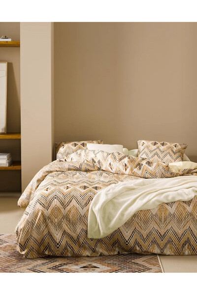 Teddy koc pled z futerkiem wanilia