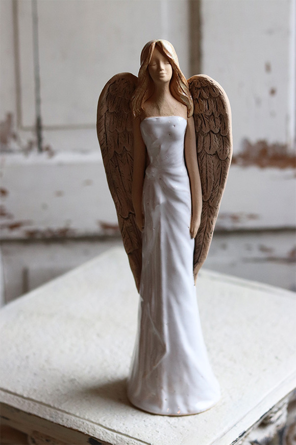 świąteczna figurka Anioł ceramiczny